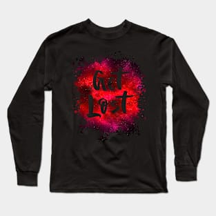 Get Lost Funny 80's Design Long Sleeve T-Shirt